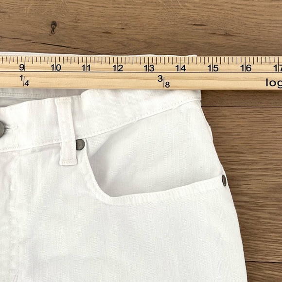Eileen Fisher White Jeans Cotton High Waist Straight Leg Capsule System Size 6 - Picture 9 of 15
